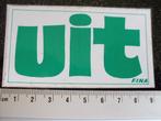 sticker fina logo UIT, Verzenden, Zo goed als nieuw, Bedrijf of Vereniging
