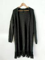 Lang gebreid vest franjes Shoeby XL donker groen one size, Ophalen of Verzenden, Zo goed als nieuw, Maat 46/48 (XL) of groter