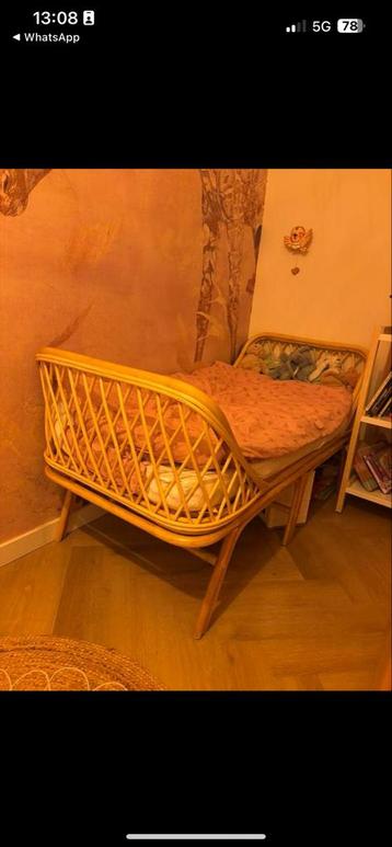 Vintage Rotan Wiegje beschikbaar voor biedingen
