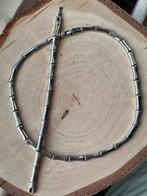 Bamboe Stijl Armband & Ketting Set - RVS Look, Ophalen of Verzenden, Zilver, Overige materialen