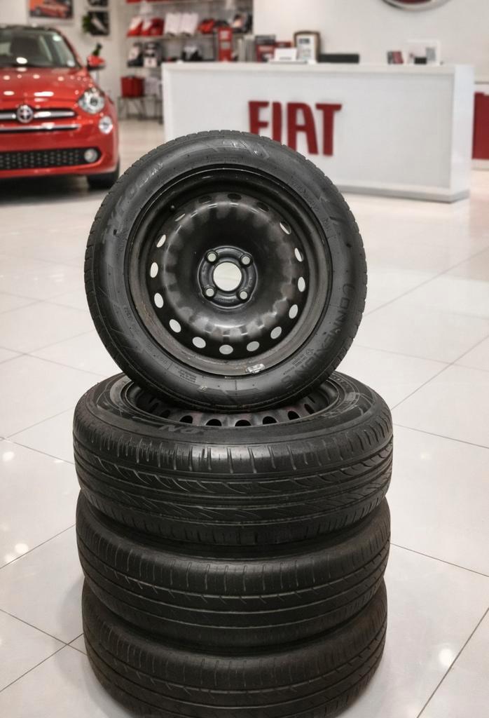 Set zomerbanden 4x98 58,1mm Fiat Alfa Romeo Lancia!, Auto diversen, Wieldoppen, Zo goed als nieuw, Ophalen