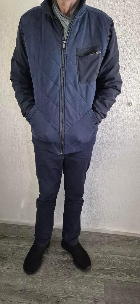 Heren jas Hallinger donkerblauwmaat 52/54, Kleding | Heren, Blauw, Hallinger, Overige jeansmaten, Ophalen of Verzenden