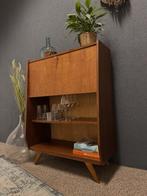 Vintage Teak drankkastje met schuine pootjes (Jaren '60), Ophalen, Gebruikt