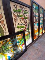 glas in lood ramen uit verzameling, Ophalen, Gebruikt, Minder dan 80 cm, Minder dan 80 cm