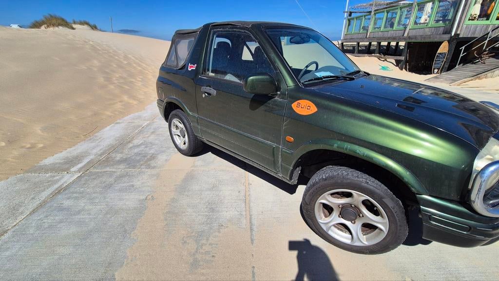 Suzuki Grand Vitara 1.6 Cabrio 2001 Groen, Auto's, Suzuki, Stof, 4 cilinders, Origineel Nederlands, Overige kleuren