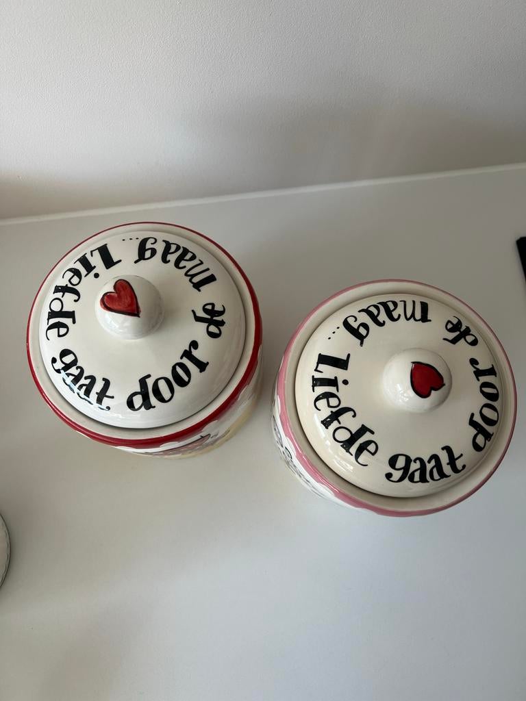 Blond Amsterdam voorraadpotten - Set van 2, Gebruikt, Voorraadpot, Steen/keramiek, Meerkleurig