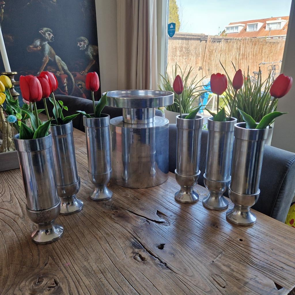 Brasserie & Boom vaasjes en kandelaar BOB, Huis en Inrichting, Woonaccessoires | Vazen, Ophalen of Verzenden, Overige kleuren