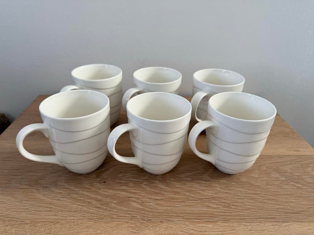 Jamie Oliver Waves mokken - set van 6, Keramiek, Ophalen of Verzenden, Zo goed als nieuw, Overige stijlen