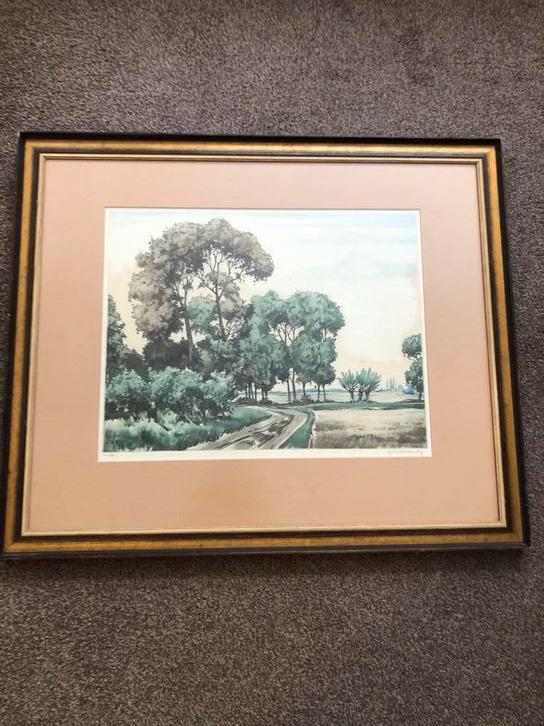 Schilderij Roger Hebbelinck - Landschap 56x67cm, Antiek en Kunst, Kunst | Etsen en Gravures, Ophalen of Verzenden