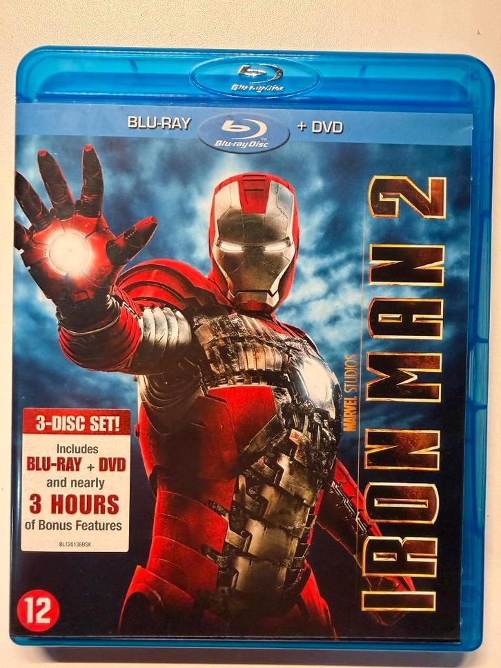Iron Man 2 (Blu-ray+Dvd combopack), Cd's en Dvd's, Blu-ray, Zo goed als nieuw, Actie, Ophalen of Verzenden