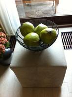 Grote ijzeren fruitschaal+4 design ballen schaal H19Br40cm, Overige materialen, Schaal, Rond, Ophalen of Verzenden