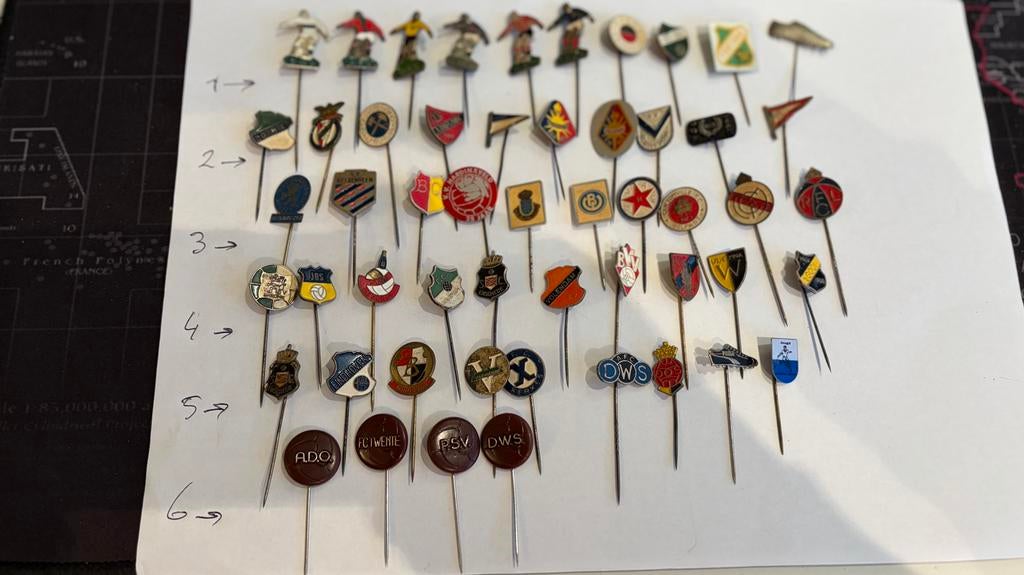 * Voetbalclub Speldjes/Pins Jaren '60-'70 (Nederlands), Ophalen of Verzenden, Gebruikt, Sport, Speldje of Pin