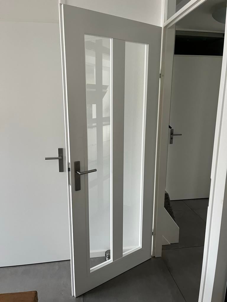 Svedex opdek binnendeur 83x211,5 cm met glas, Gebruikt, 80 tot 100 cm, Binnendeur, Ophalen of Verzenden