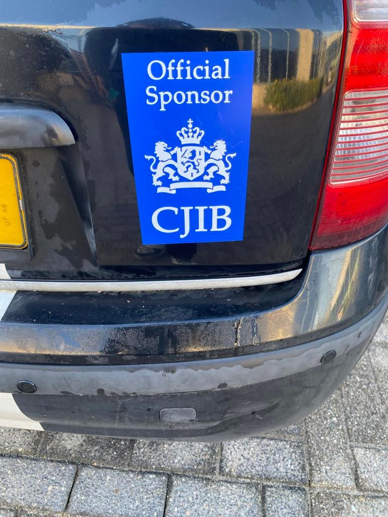 Auto Sticker "Official Sponsor CJIB" - Premium Look, Ophalen of Verzenden