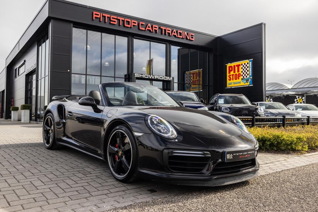 Porsche 911 Cabrio 991.2 3.8 Turbo, 540 PK, PDLS+, 18-wegs,, Auto's, Automaat, Cabriolet, 4 stoelen, Zwart