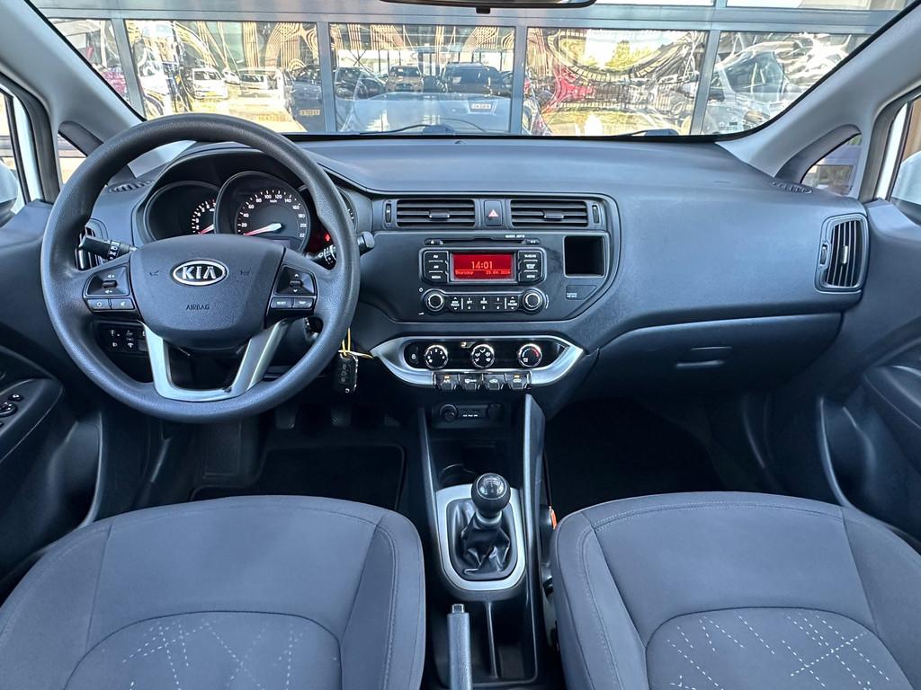 Kia Rio 1.2 CVVT Plus Pack Airco/El.ramen/Led/Trekhaak/5drs/, Auto's, Euro 5, 4 cilinders, Wit, Origineel Nederlands