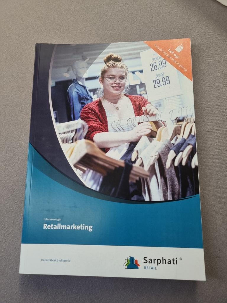 Retailmarketing leerwerkboek | vakkennis Sarphati Retail, Boeken, Studieboeken en Cursussen, Ophalen of Verzenden, Zo goed als nieuw