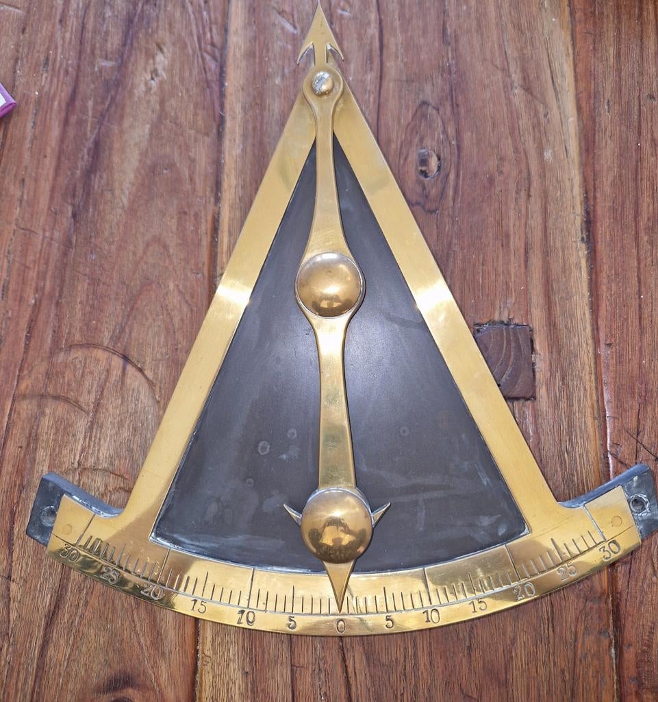 Antieke messing clinometer : meetinstrument, Ophalen of Verzenden