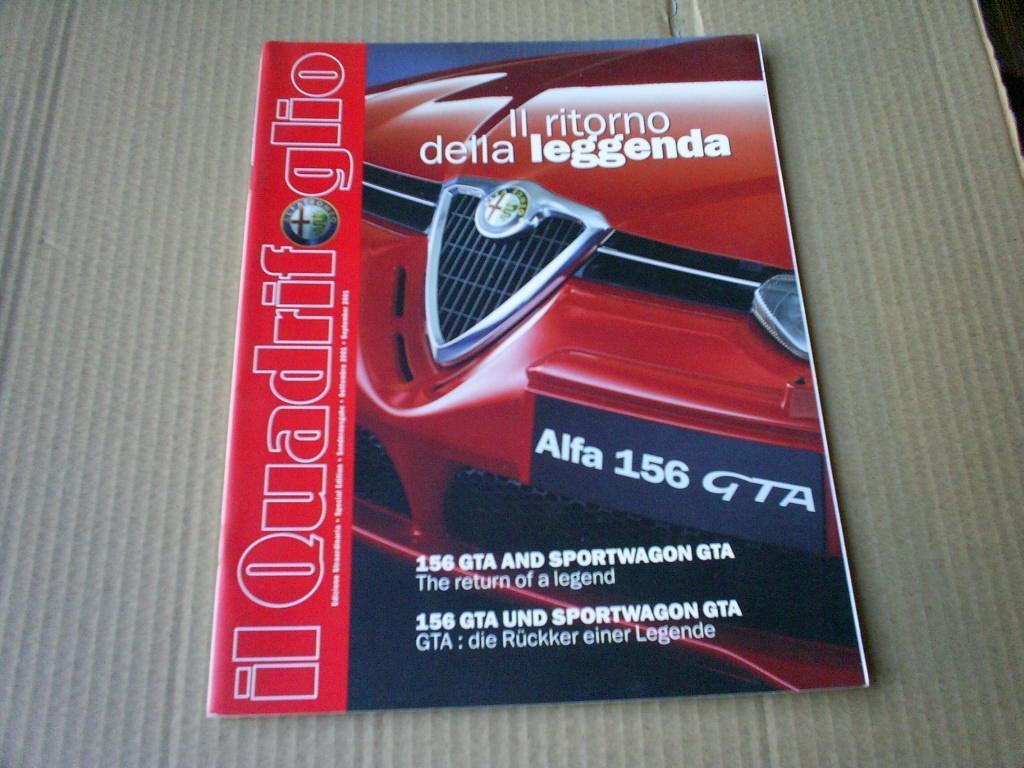 Alfa Quadrifoglio o.a. 156 GTA / Giulia 2000 GT / Sprint GTA, Verzenden, Zo goed als nieuw, Alfa Romeo