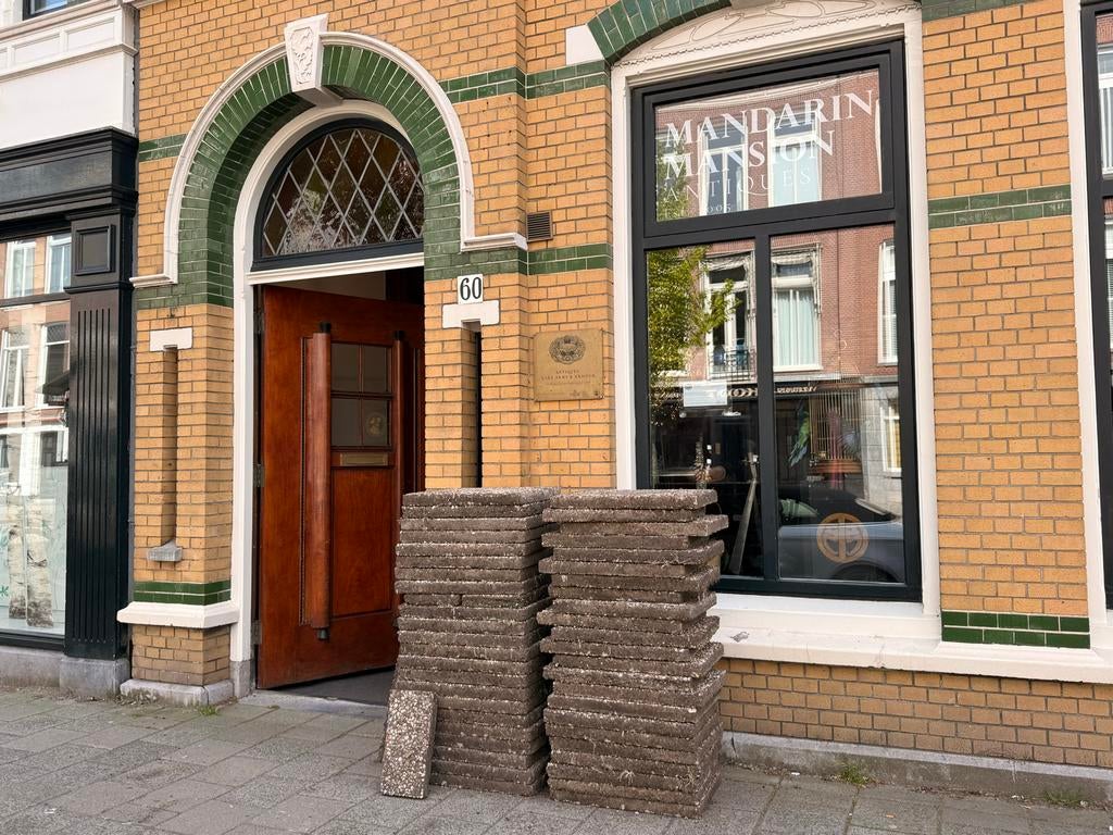 Gratis af te halen: 45 grindtegels (40x60x5 cm), Tuin en Terras, Tegels en Klinkers, Gebruikt, Ophalen of Verzenden, 10 m² of meer