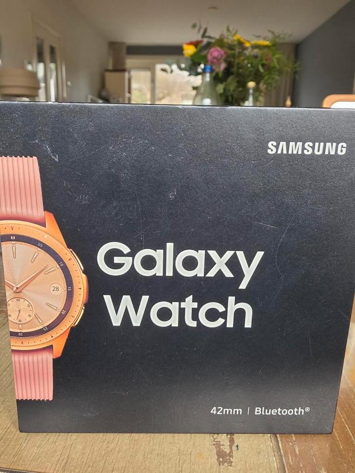 Samsung Galaxy Watch 42mm Bluetooth, Sieraden, Tassen en Uiterlijk, Smartwatches, Android, Zwart, Ophalen of Verzenden