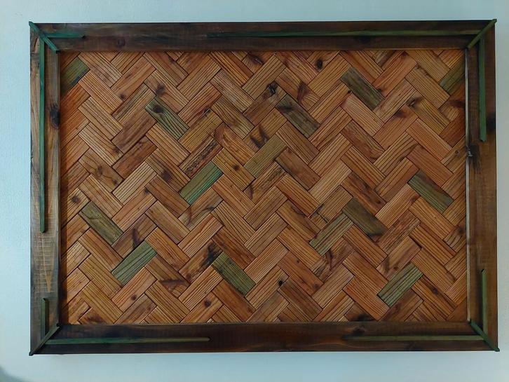 Unieke houten wanddecoratie - 100x70cm, Huis en Inrichting, Woonaccessoires | Wanddecoraties, Gebruikt, Ophalen of Verzenden