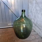 Oude brocante glazen gistfles fles groen hoogte 52cm *Etage3, Ophalen, Gebruikt, ., .