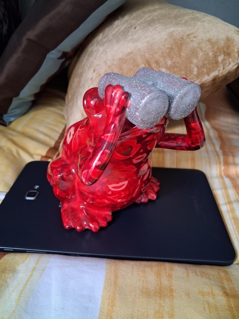 Pomme pidou pommepidou kikker, Ophalen, Zo goed als nieuw, Steen, Aardewerk of Keramiek, Dier