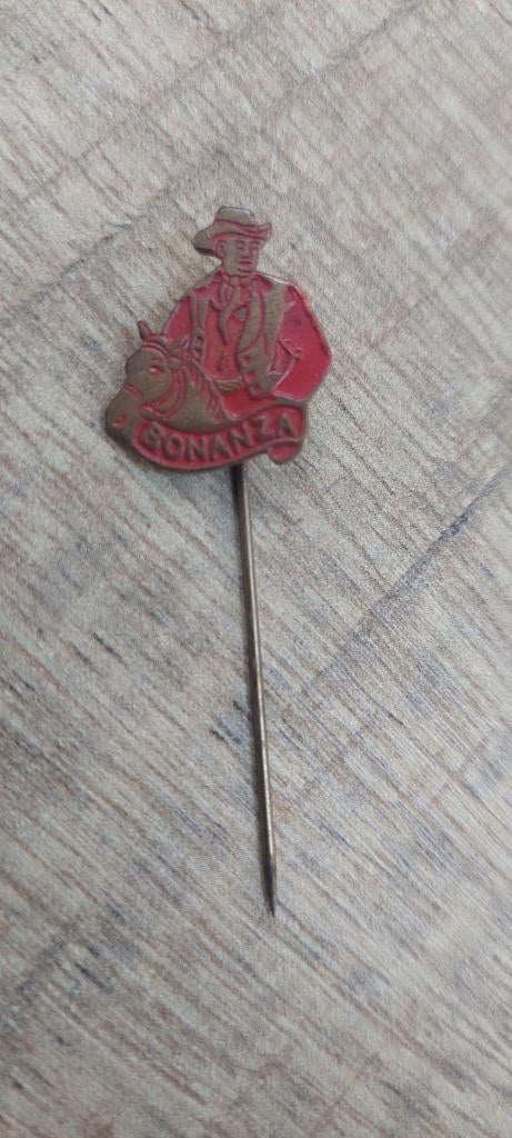 Vintage Bonanza Speldje - Cowboy Pin, Verzamelen, Speldjes, Pins en Buttons, Ophalen of Verzenden, Gebruikt, Overige onderwerpen