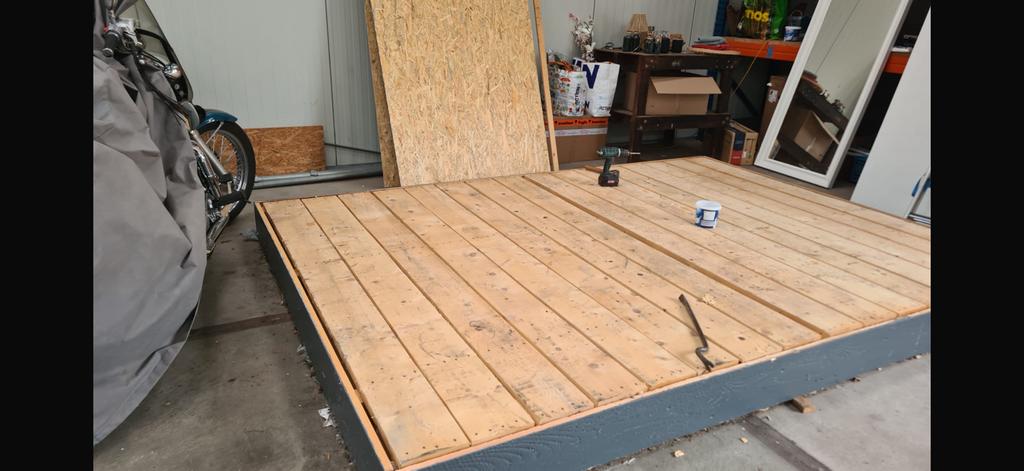 Industriele stevige pallets hout steigerhout / douglas, Ophalen, 50 mm of meer, Pallet, Minder dan 200 cm