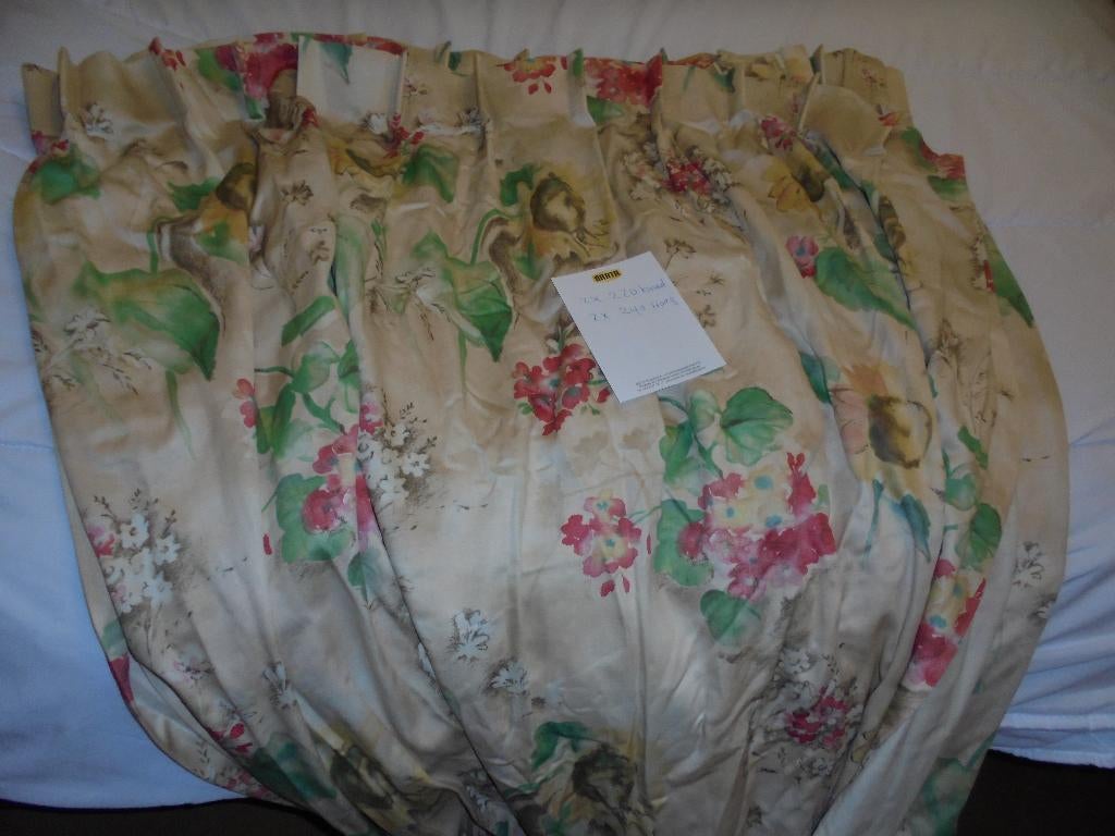 prachtige engelse overgordijnen, Ophalen, Engelse  gebloemd, Zo goed als nieuw, 200 cm of meer