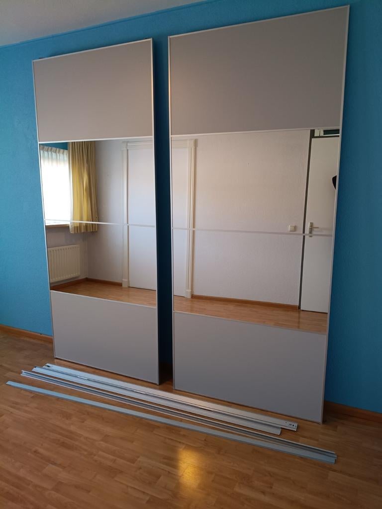 Ikea Pax schuifdeuren 200x236 cm, Ophalen, Zo goed als nieuw, 50 tot 75 cm, 200 cm of meer