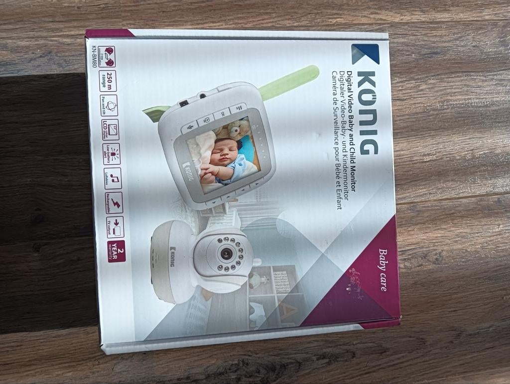 Digitale baby monitor, Kinderen en Baby's, Babyfoons, Ophalen of Verzenden, Nieuw, 250 meter of meer, Digitaal