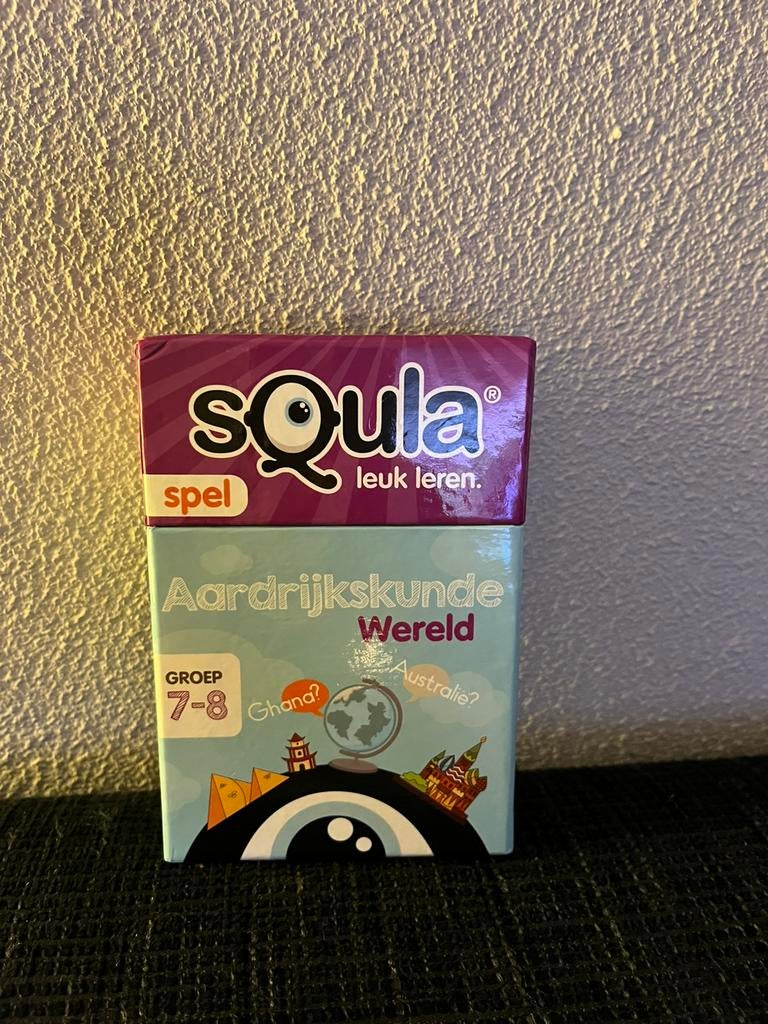 Squla; aardrijkskunde kwartet, Hobby en Vrije tijd, Gezelschapsspellen | Kaartspellen, Een of twee spelers, Ophalen of Verzenden
