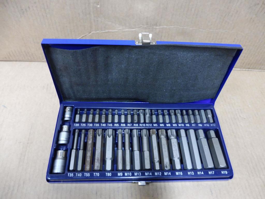 40 delige torx inbus en 12 kant / veeltand stift set met 2 d, Ophalen of Verzenden, Gebruikt