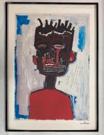 J-M BASQUIAT : XXL-lithografie. Wordt geleverd met lijst., Antiek en Kunst, Kunst | Litho's en Zeefdrukken, Ophalen of Verzenden