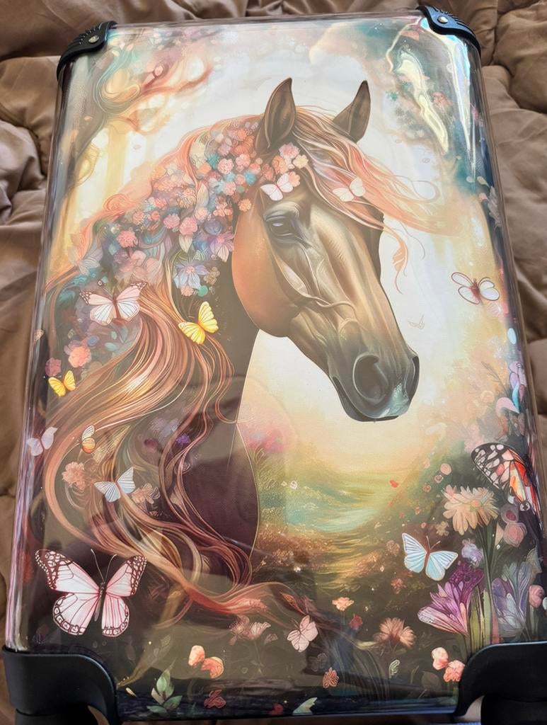 NIEUW – NoBoringSuitcases koffer met uniek paarden design, Sieraden, Tassen en Uiterlijk, Koffers, Ophalen of Verzenden, Nieuw