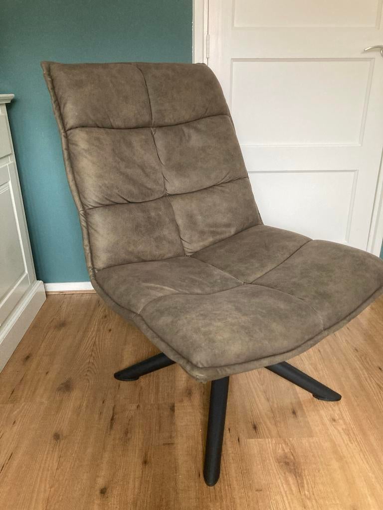 Fauteuil Clay Groen - Stoer en Eigentijds, Huis en Inrichting, Fauteuils, Ophalen, 75 tot 100 cm, Zo goed als nieuw, Stof