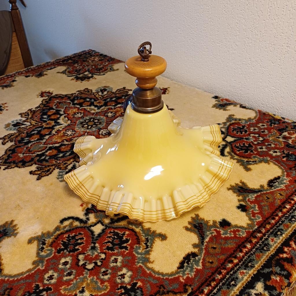 Lamp, Huis en Inrichting, Lampen | Hanglampen, Ophalen, Zo goed als nieuw, Glas, Minder dan 50 cm