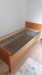 Eenpersoonsbed van Auping - verstelbare spiraalbodem 200x90, Ophalen, 90 cm, Eenpersoons, Bruin