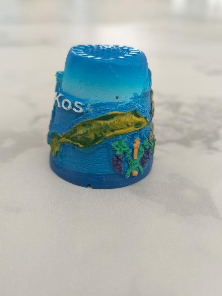 Vingerhoedje Kos Griekenland Souvenir, Ophalen of Verzenden