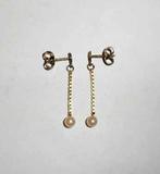 Oorbellen Lang met parel doublé, Overige materialen, Ophalen of Verzenden, Zo goed als nieuw, Knopjes of Stekers