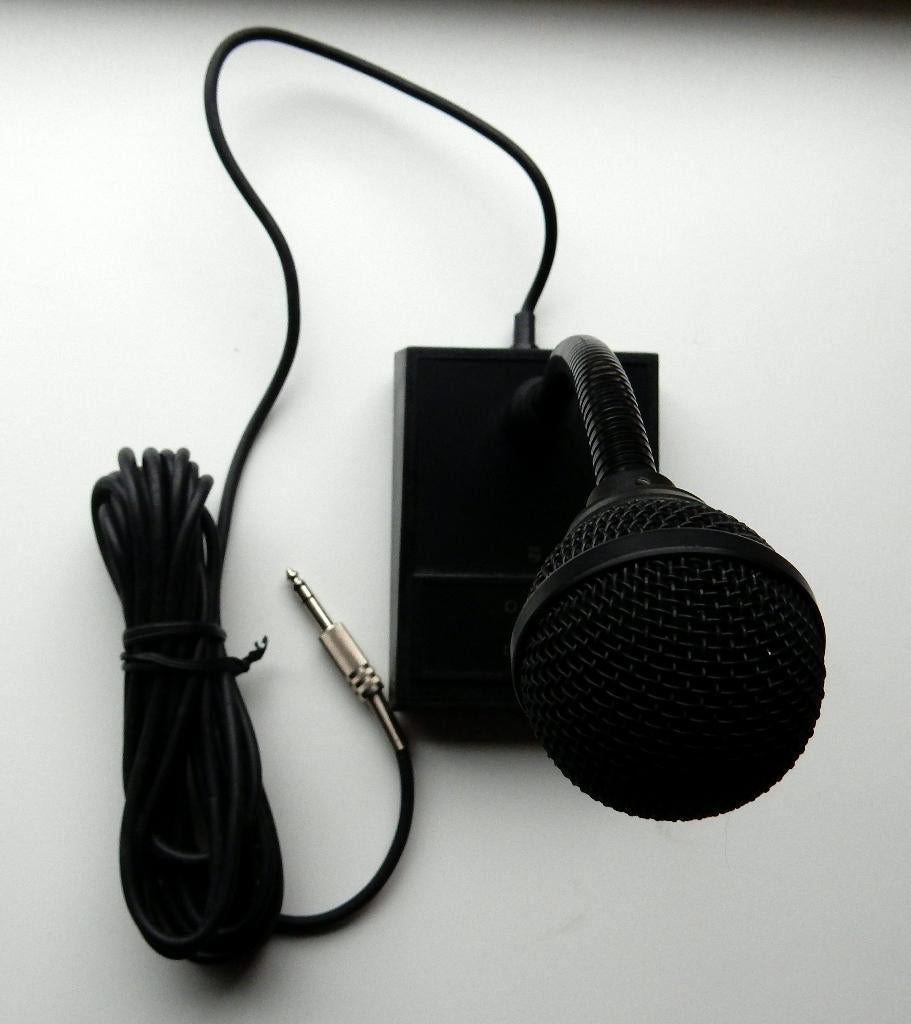 Omroep microfoon Philips met snoer – Zwart, Muziek en Instrumenten, Microfoons, Verzenden, Zo goed als nieuw, Overige typen