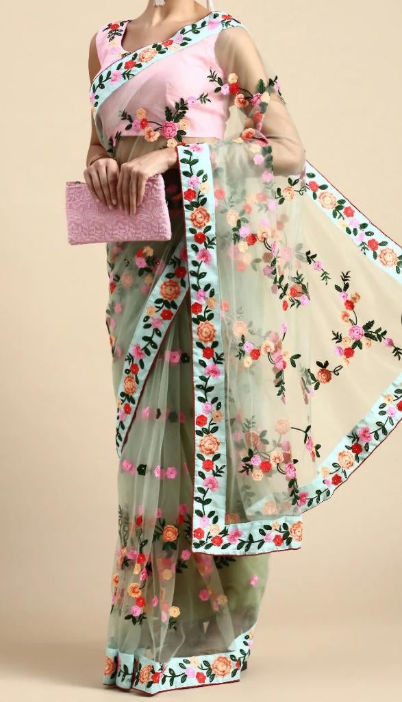 sari/saree, Overige typen, Nieuw, Ophalen of Verzenden, Groen