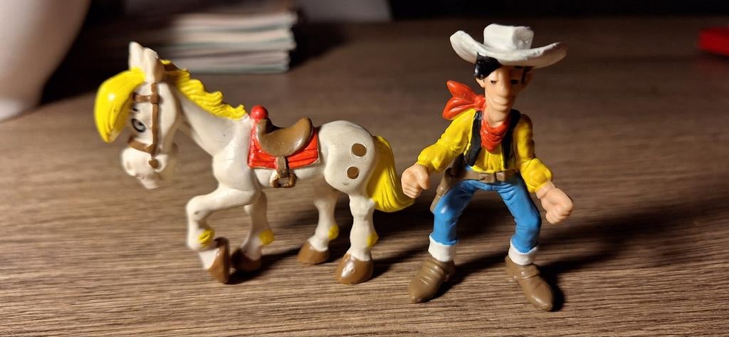 Lucky Luke en Jolly Jumper speelfiguren, Ophalen of Verzenden
