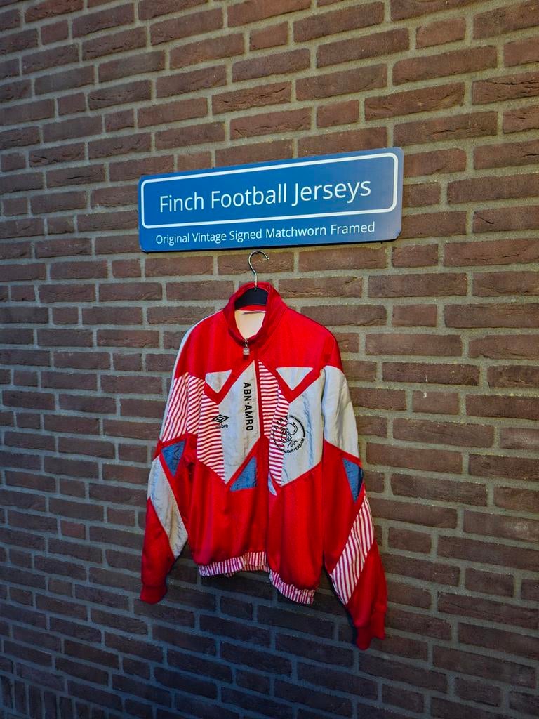 ORIGINAL VINTAGE CLASSIC AJAX TRACKSUIT HOME 1991/1993 L, Ophalen of Verzenden, Zo goed als nieuw, Ajax, Overige typen