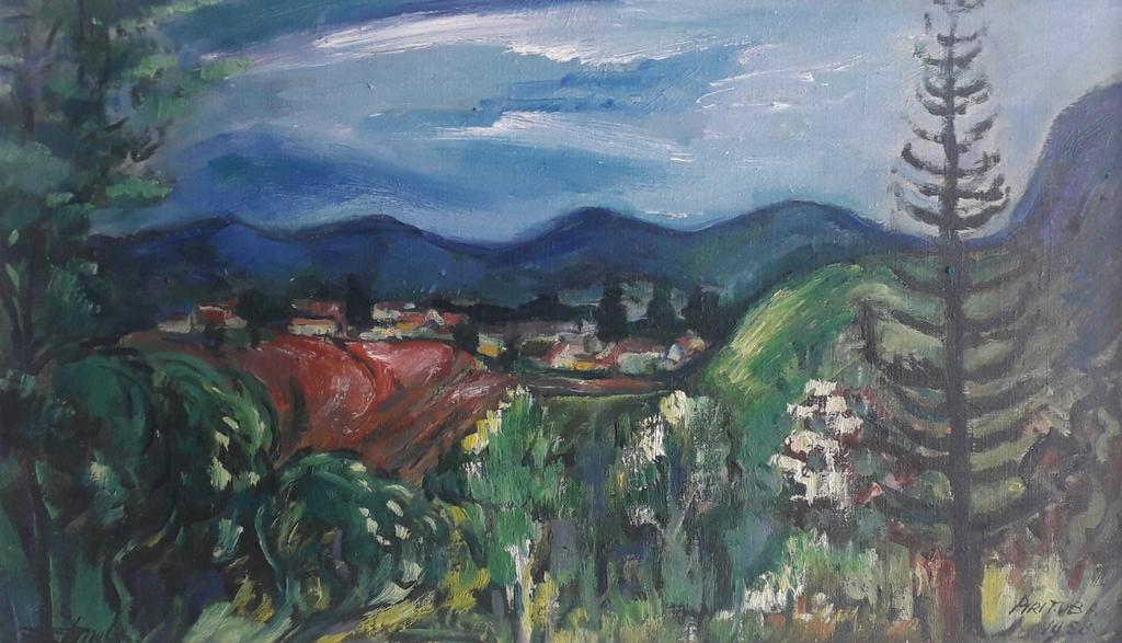 BRAZILIAANS LANDSCHAP>OUD 1958>JACQUES MELS🖌EXPRESSIONISME, Antiek en Kunst, Kunst | Schilderijen | Klassiek, Ophalen of Verzenden