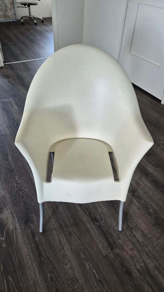 Set van 6 design stoelen –gebroken wit, Huis en Inrichting, Ophalen, Kunststof, Gebruikt, Wit