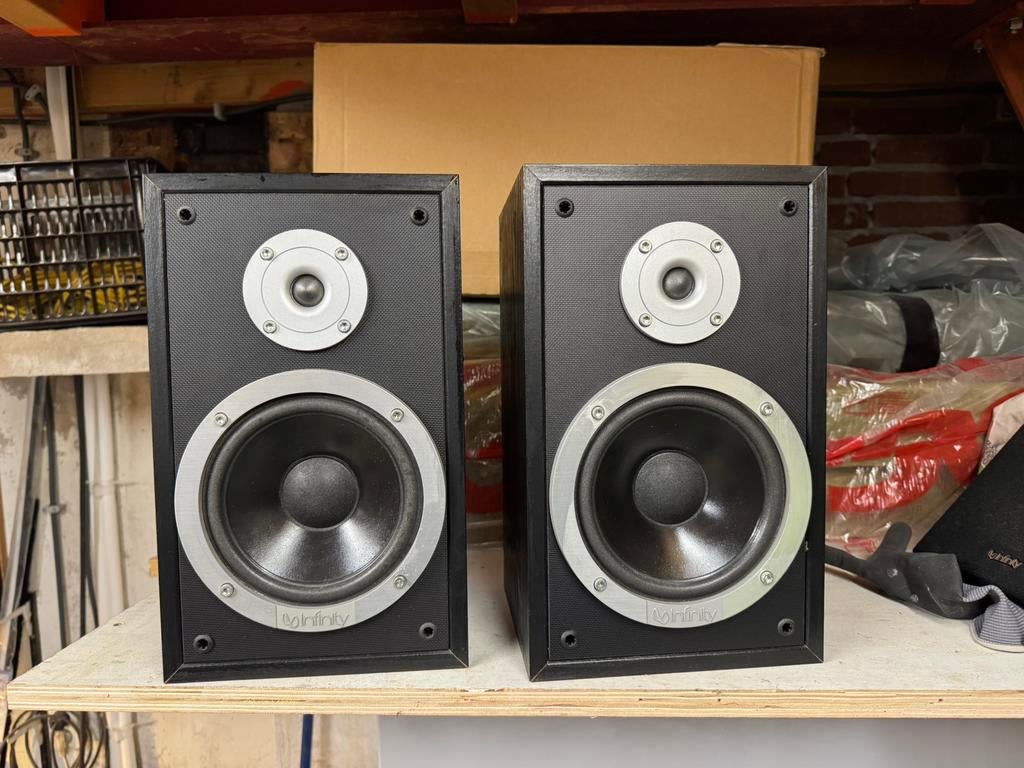 Infinity SM165 studio monitor speakers, Audio, Tv en Foto, Luidsprekers, Zo goed als nieuw, Minder dan 60 watt, Front, Rear of Stereo speakers