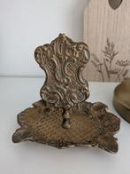 Messing luciferhouder en asbak., Antiek en Kunst, Ophalen of Verzenden